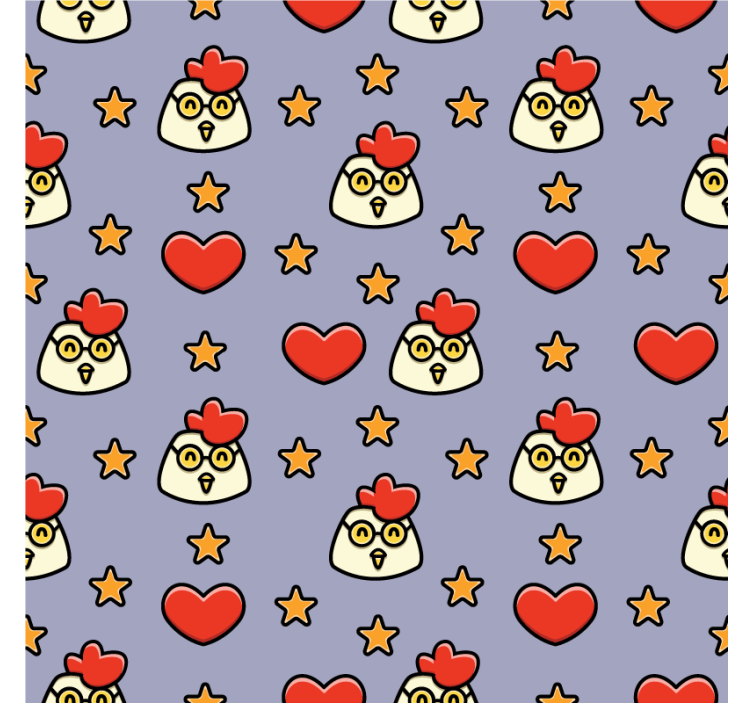 Geek coasters playful chicken heads - TenStickers