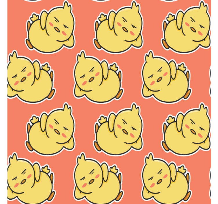 Geek coasters charming yellow chick design - TenStickers