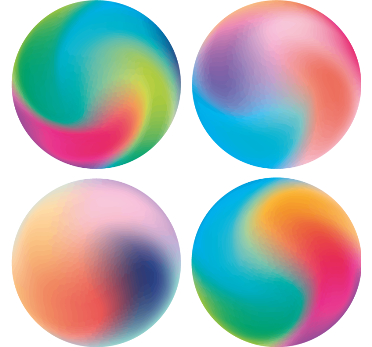 Colorful swirling patterns coaster - TenStickers