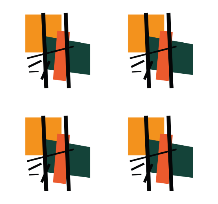 Modern coasters abstract geometric designs - TenStickers