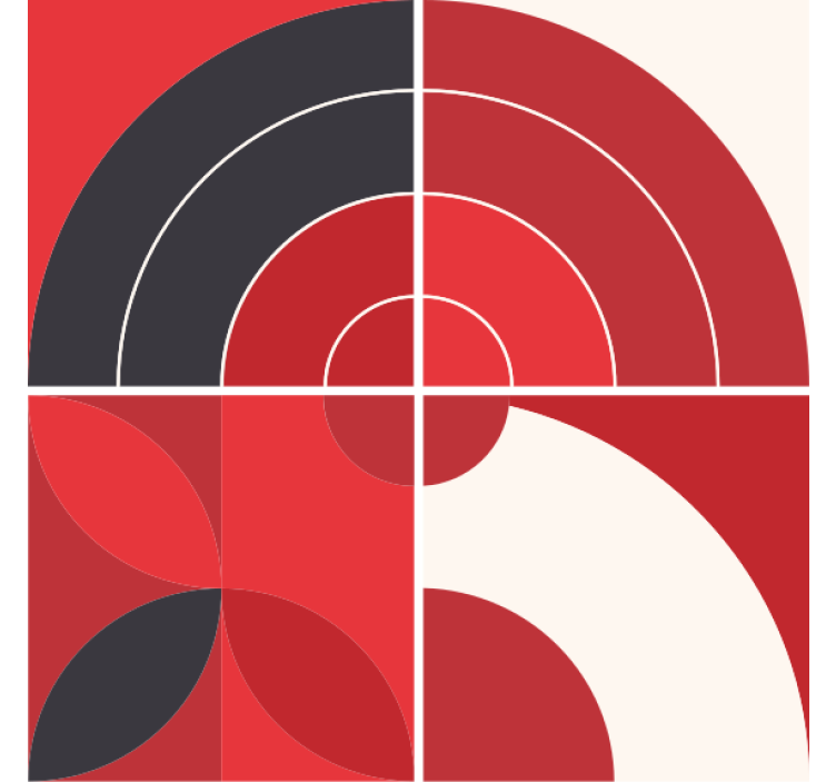 Geometric color patterns coaster - TenStickers