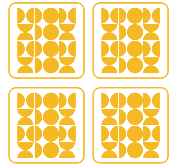 Geometric shape motifs coaster - TenStickers