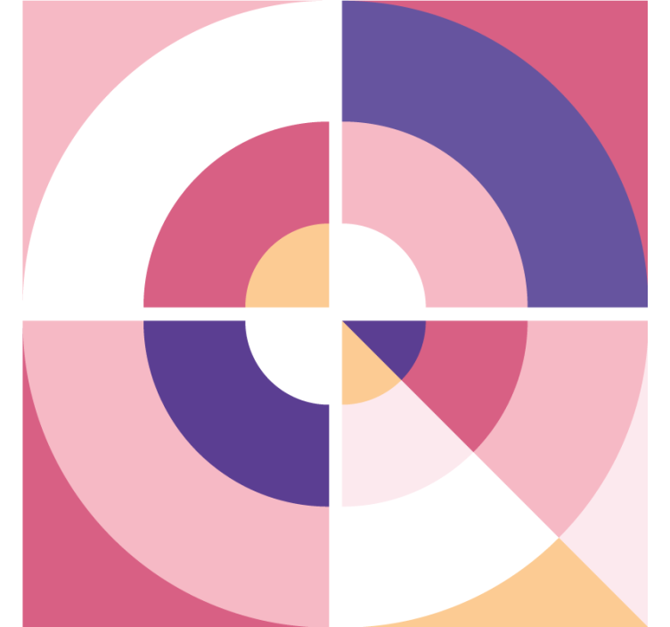 Modern coasters with geometric colorful shapes - TenStickers