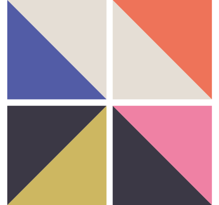 Geometric Multicolor Angles coaster - TenStickers