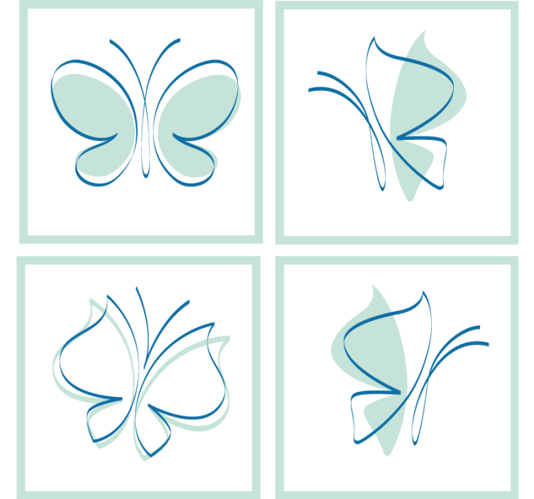 Elegant butterfly patterns coaster - TenStickers