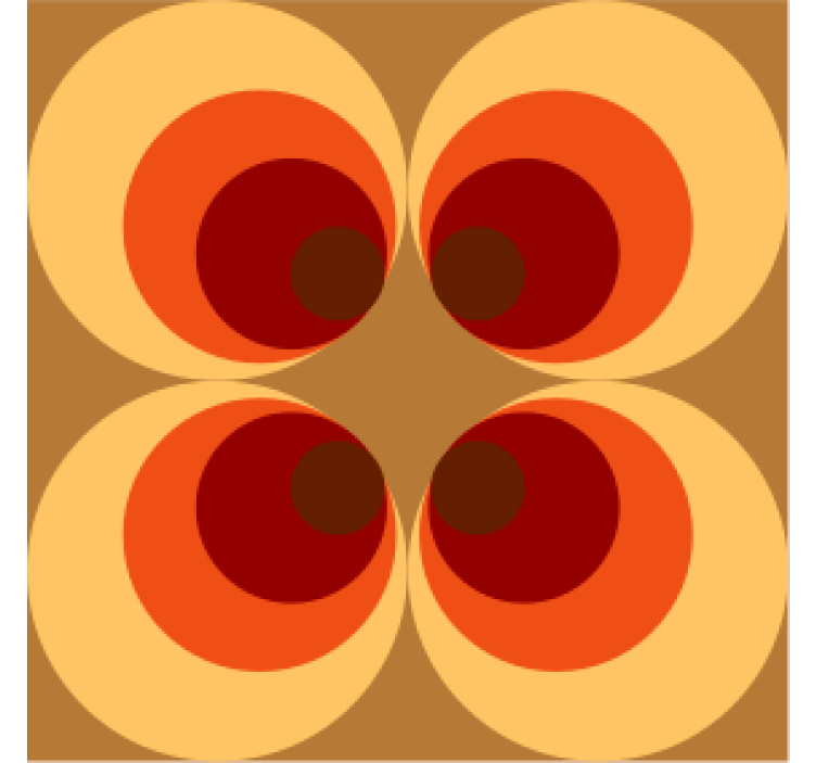 Coaster with circular warm gradient design - TenStickers