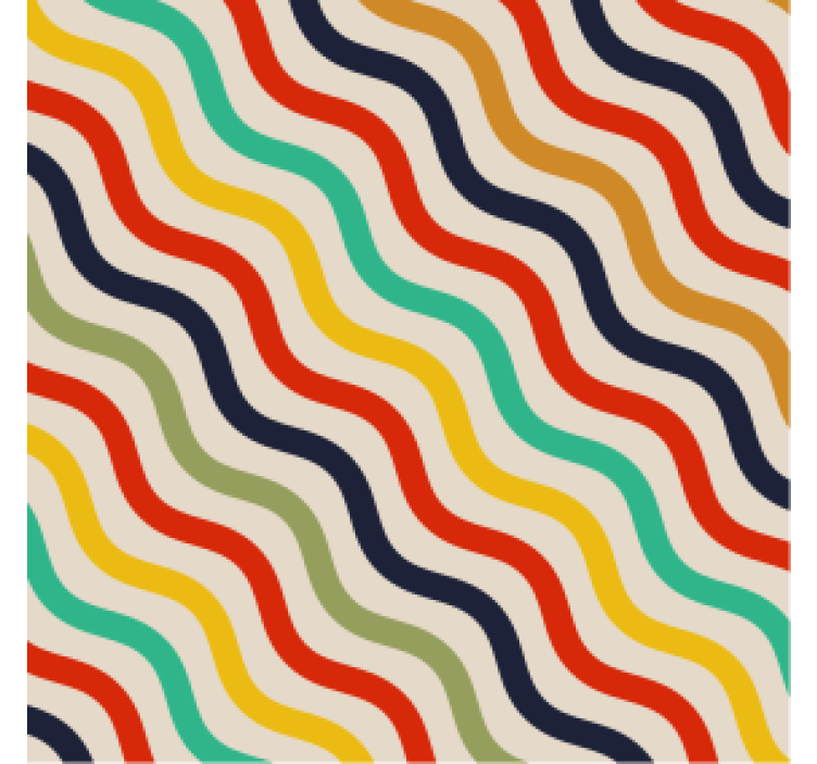 Colorful wavy pattern coaster - TenStickers
