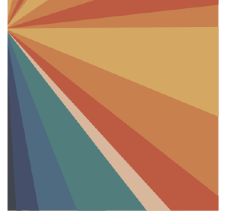 Abstract rainbow stripes vintage coaster - TenStickers