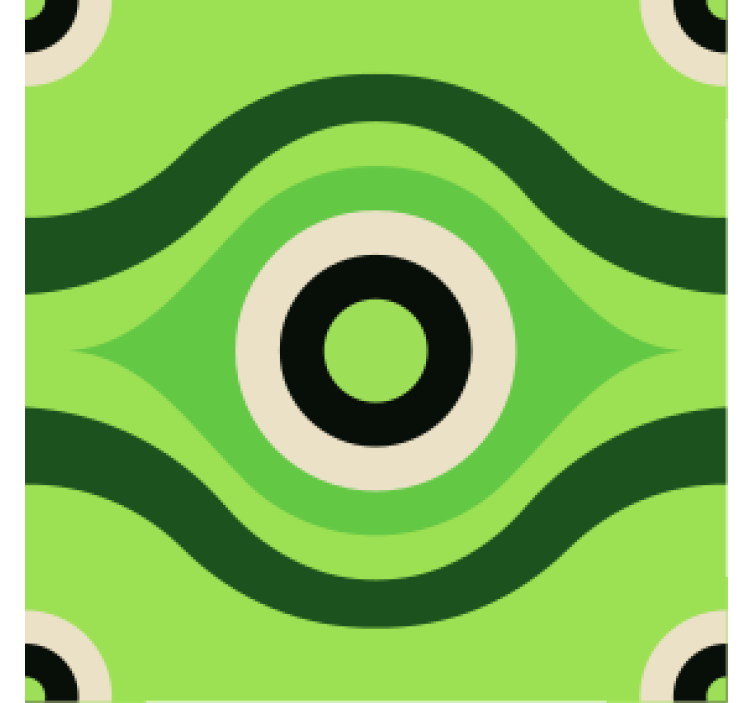 Wavy green pattern coaster - TenStickers