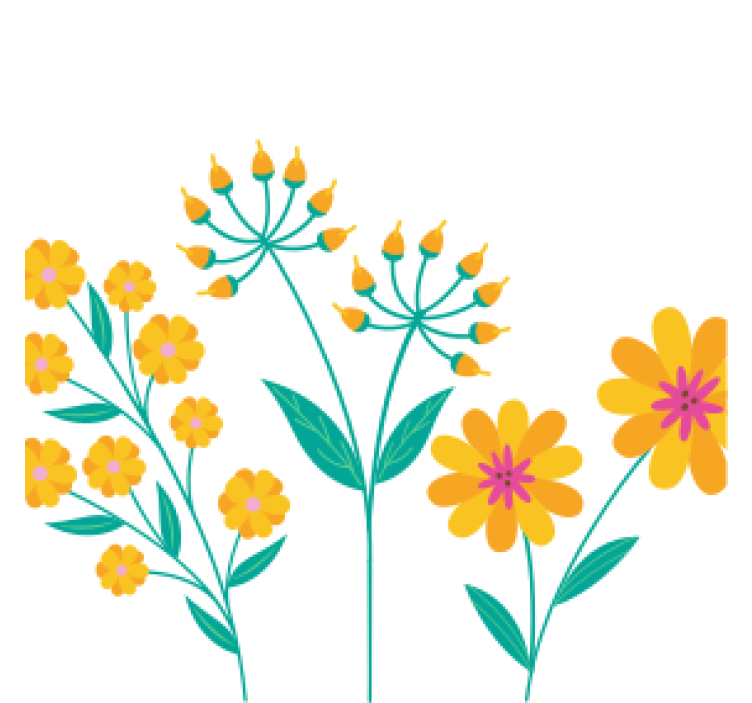 Beer mats vibrant blossom design - TenStickers