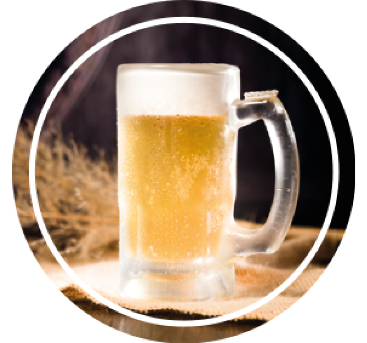 Beer mats chilled mug with foam - TenStickers