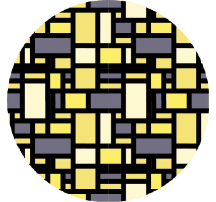 Coaster geometric yellow and gray design - TenStickers