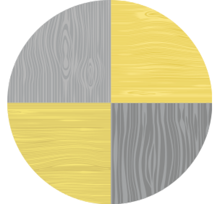 Wood grain circular pattern coaster - TenStickers