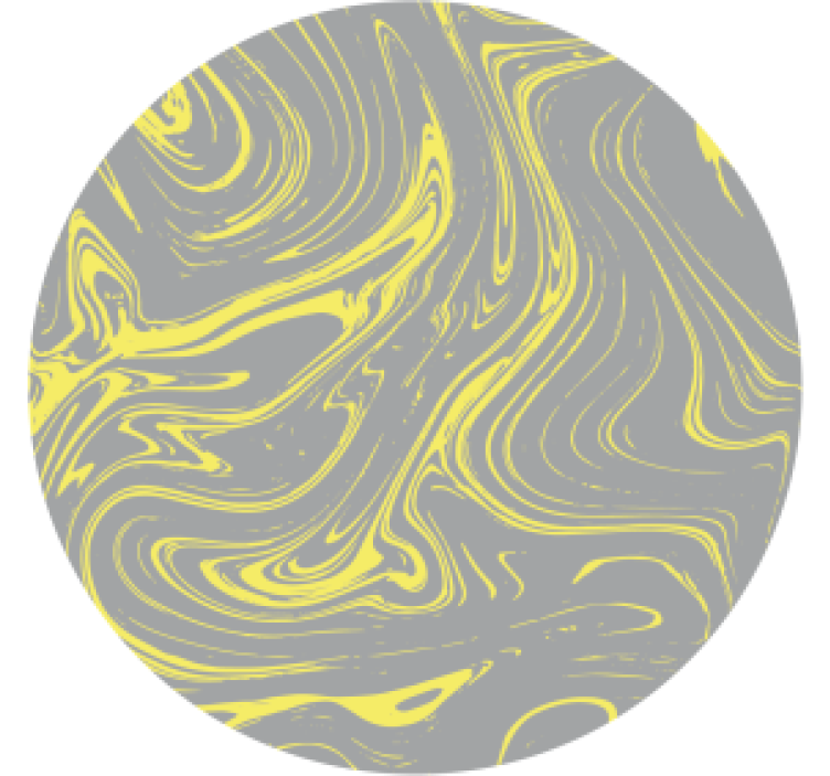 Swirling yellow patterns coaster - TenStickers