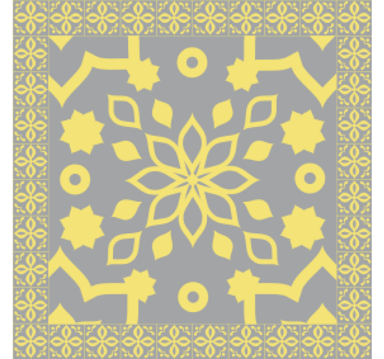 Intricate botanical coaster - TenStickers