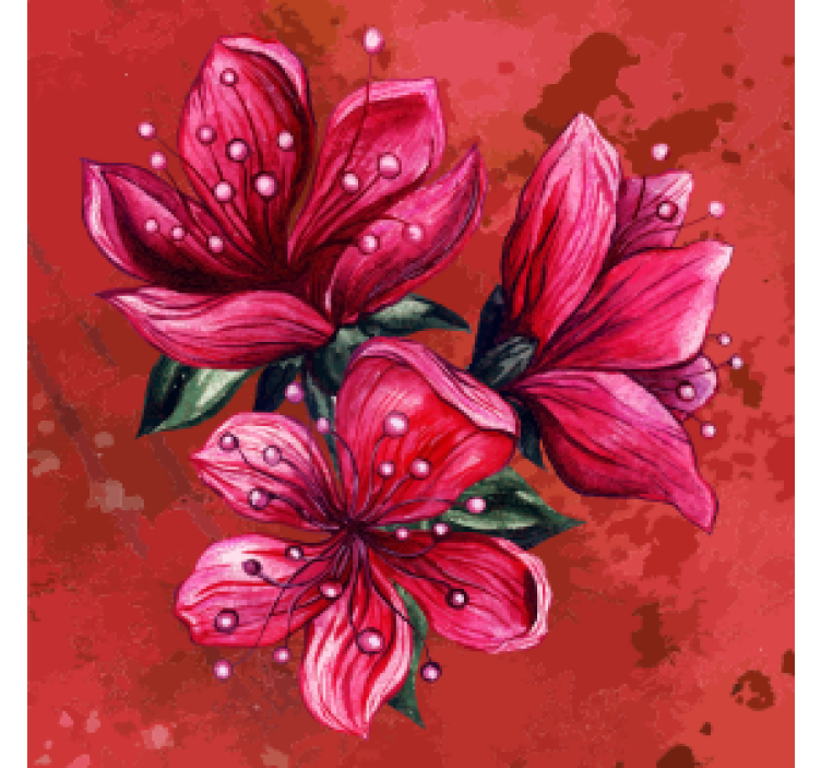 Beer mats vibrant floral arrangement - TenStickers