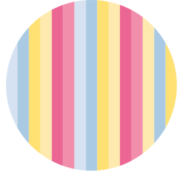 Colorful striped pattern coaster - TenStickers