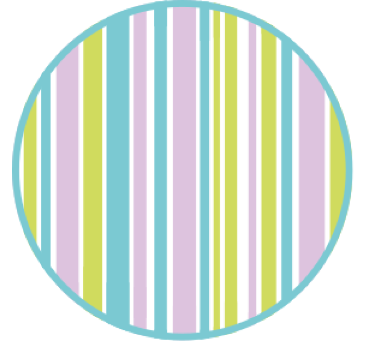 Coaster colorful striped circle - TenStickers