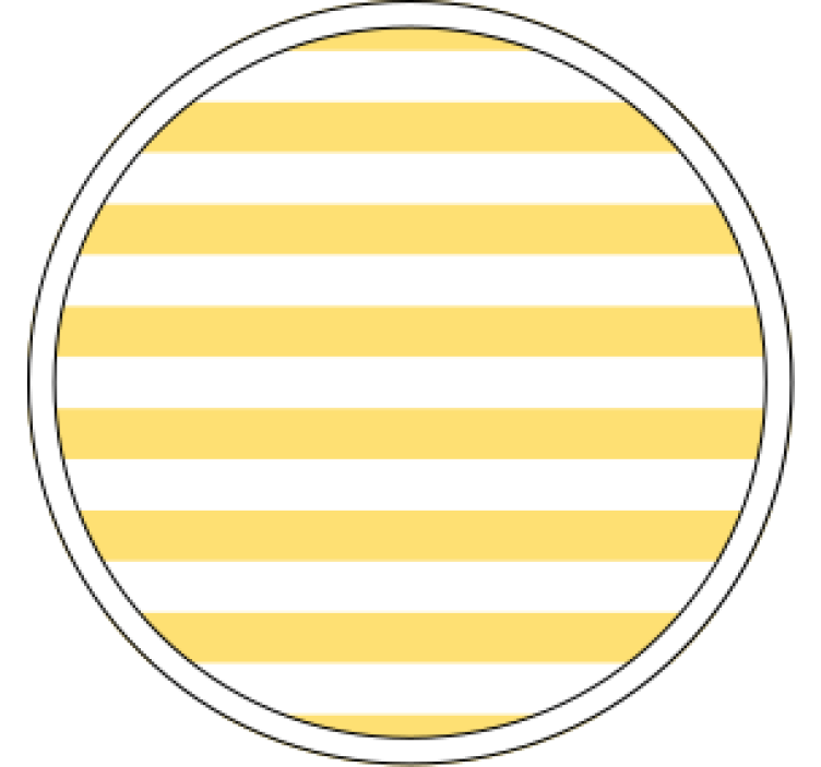 Striped yellow pattern coaster - TenStickers