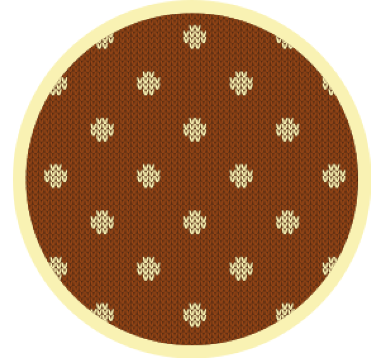 Textured brown polka dots coaster - TenStickers