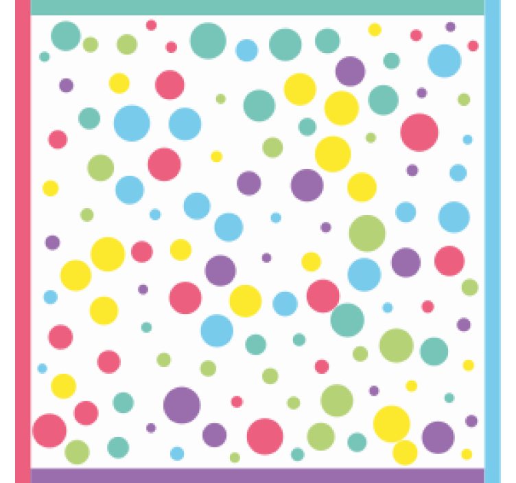 Modern coasters colorful polka dot design - TenStickers