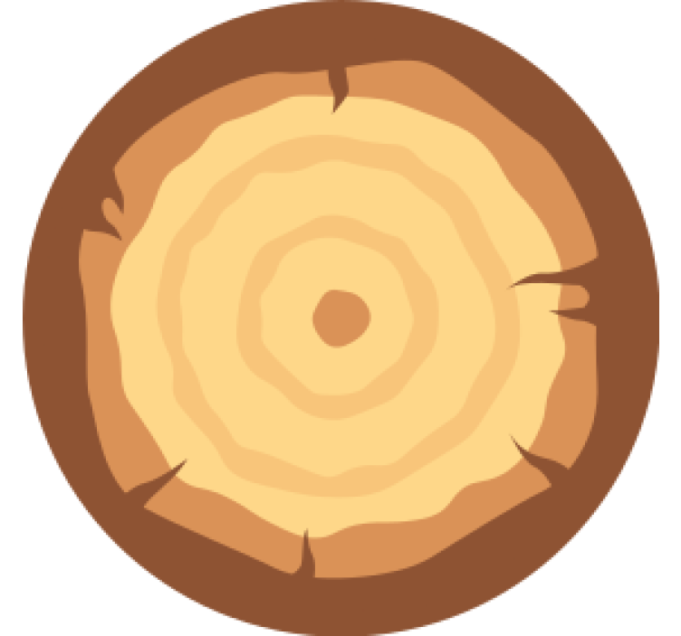 Beer mats wood slice design - TenStickers