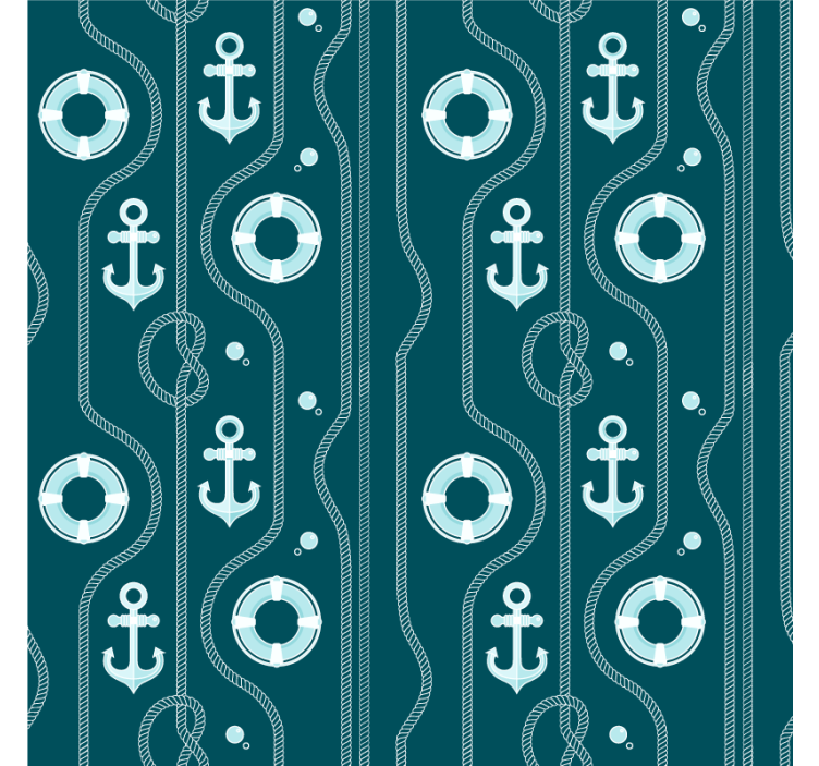 Beer mats with anchors and lifebuoys design - TenStickers