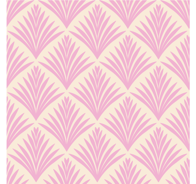 Pale pink leaf pattern coaster - TenStickers