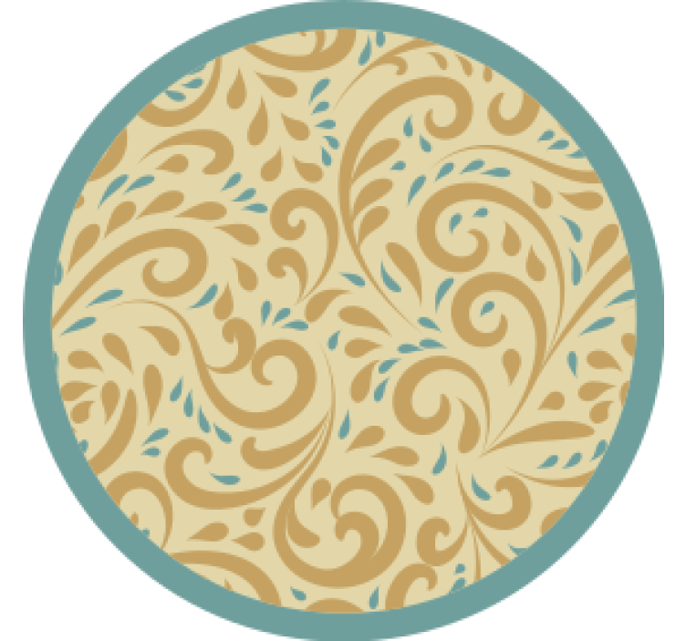 Elegant floral inspiration coaster - TenStickers
