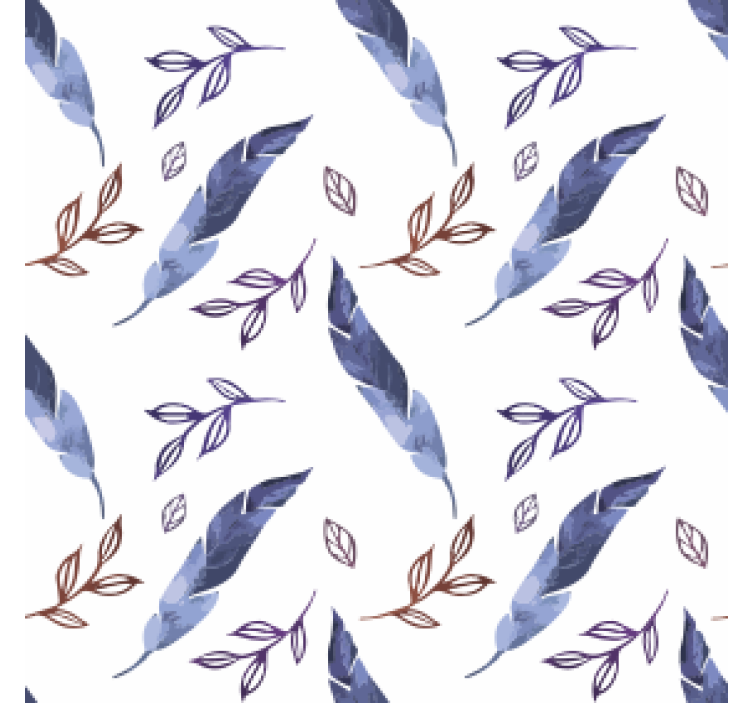 Foliage watercolor patterns coaster - TenStickers