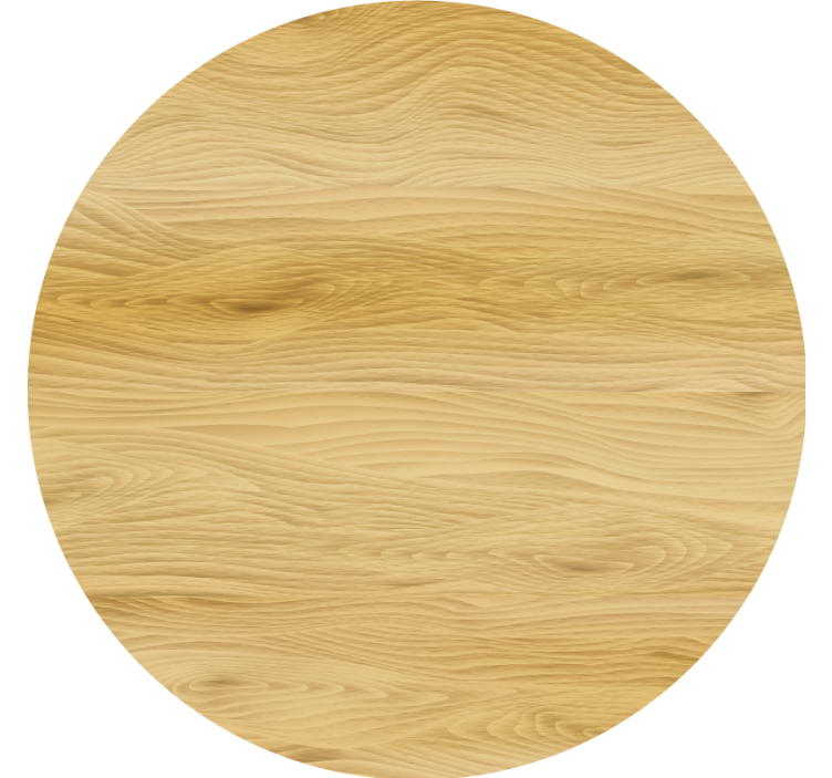 Natural wood circular surface coaster - TenStickers