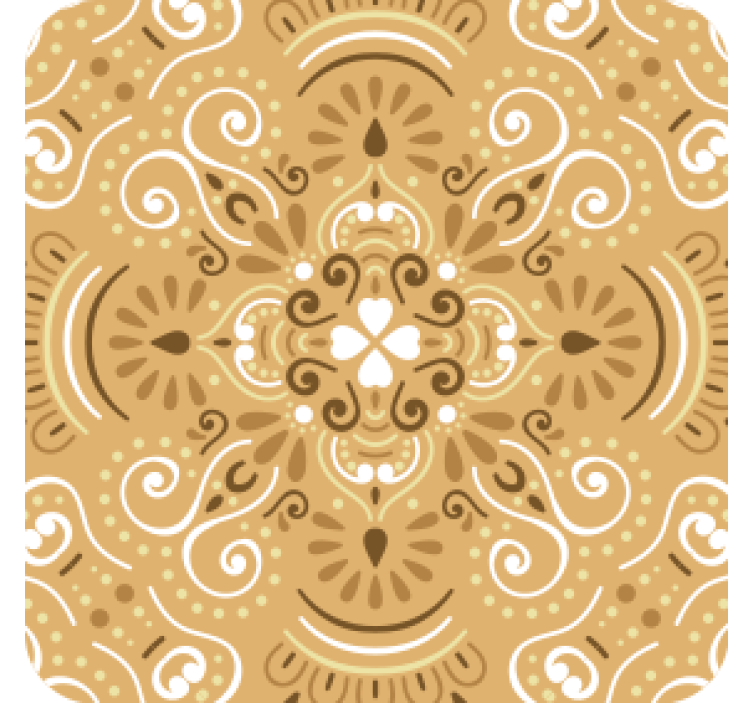 Coaster with detailed swirl design - TenStickers