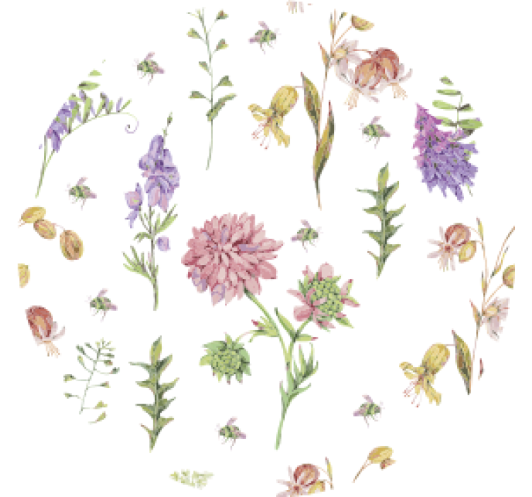 Floral patterned accents coaster - TenStickers