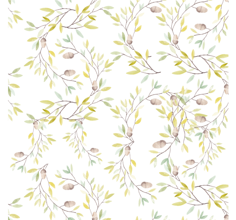 Floral vine pattern coaster - TenStickers