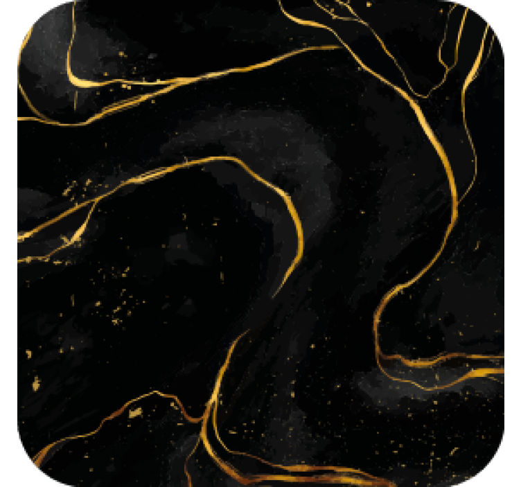 Black and gold swirl coaster - TenStickers