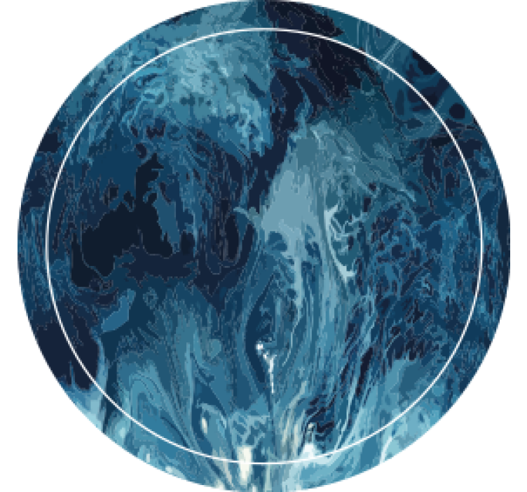 Abstract blue swirl pattern coaster - TenStickers