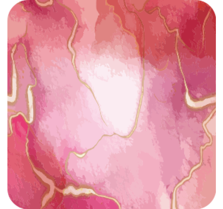 Flowing pink marble coaster - TenStickers