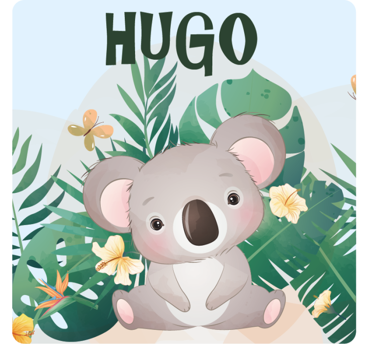 Personalisable coasters with cute koala design - TenStickers