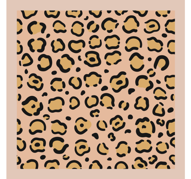 Leopard print motif coaster - TenStickers