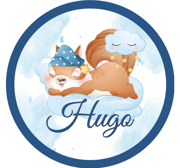 Geek coasters squirrel relaxing and dreaming - TenStickers