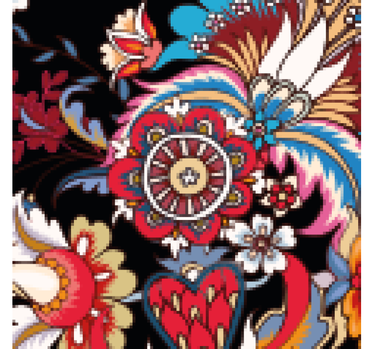 Lively floral composition coaster - TenStickers