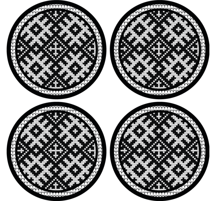 Coaster knitted design coasters - TenStickers