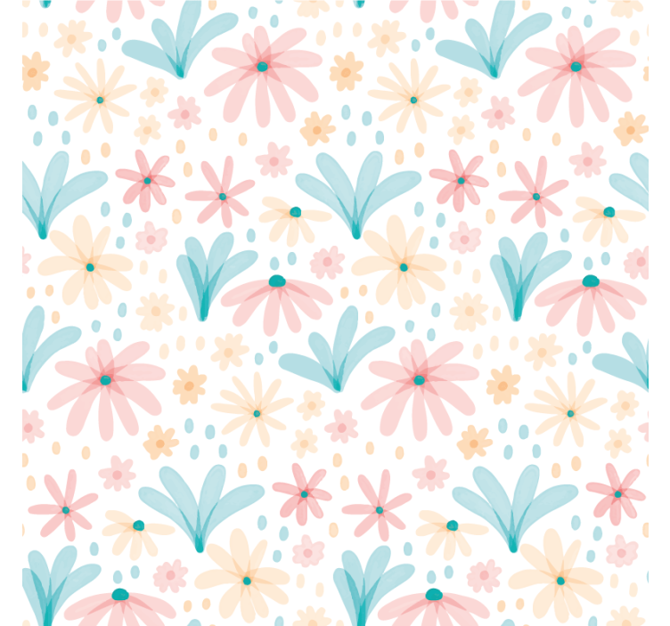 Floral patterned motif coaster - TenStickers
