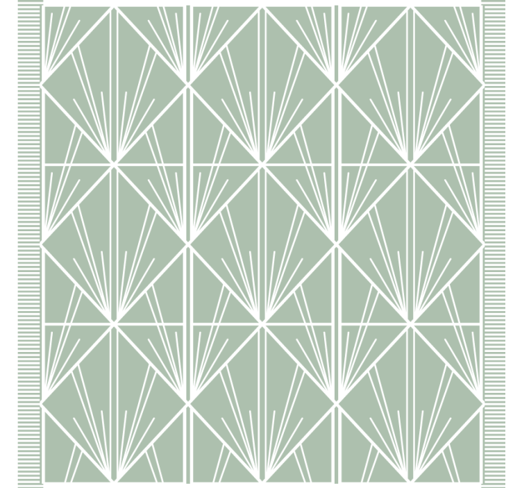 Coaster with geometric leaf design - TenStickers