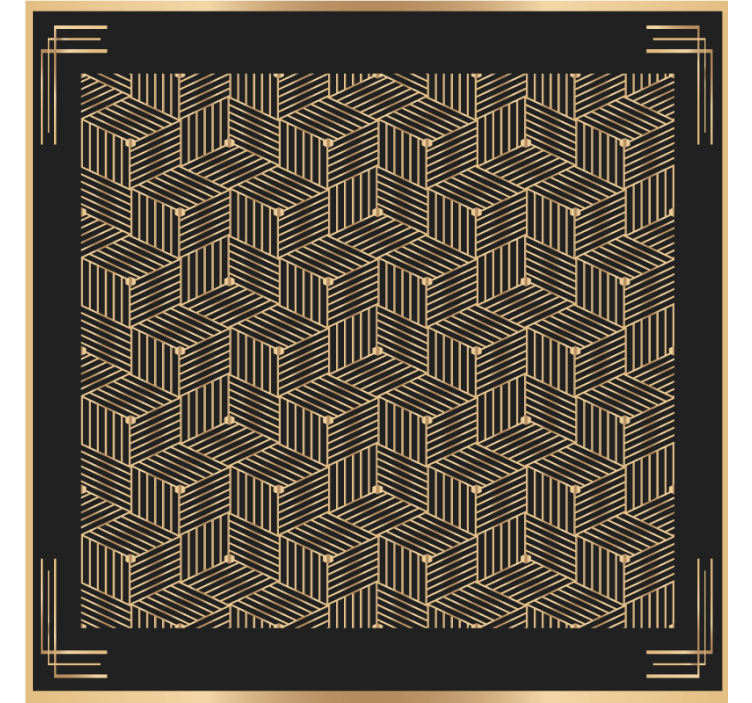 Geometric leaf motif coaster - TenStickers