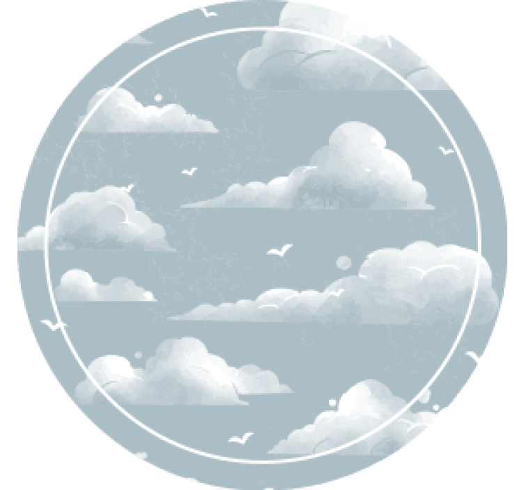 Cloudy sky pattern coaster - TenStickers