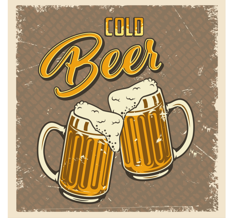 Beer mats for frothy beer mugs - TenStickers