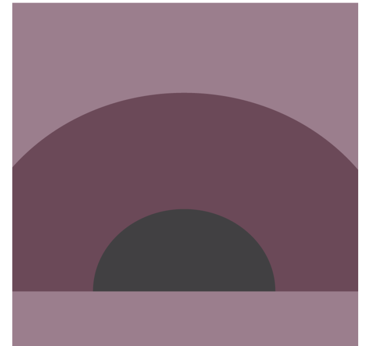 Curved layered design coaster - TenStickers