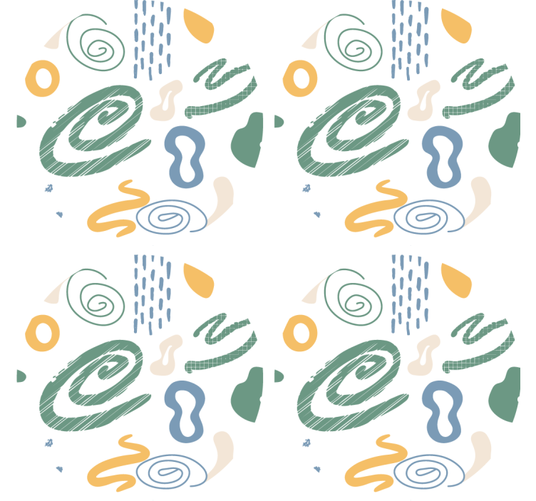 Coaster with abstract swirl patterns - TenStickers