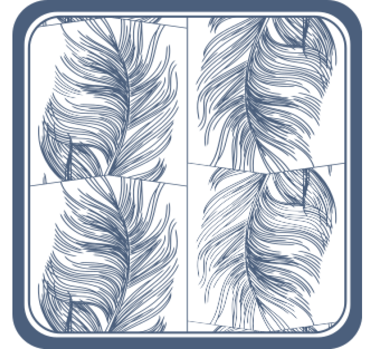 Elegant feather pattern coaster - TenStickers